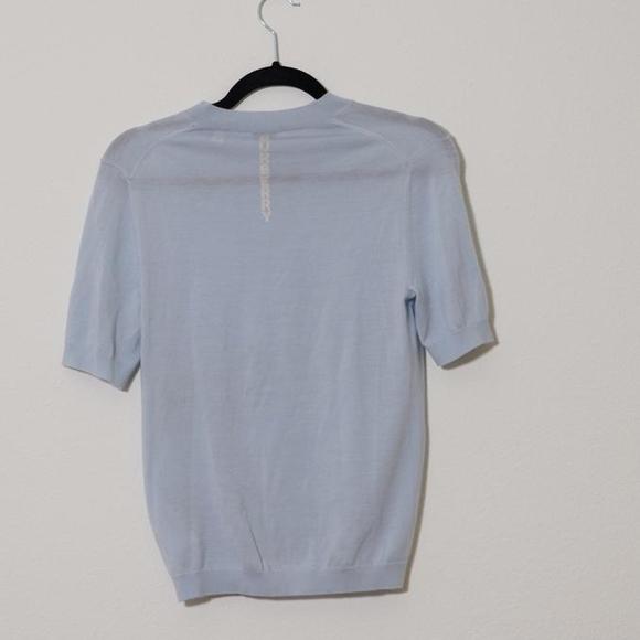 Burberry Baby Blue Distinctive Short Sleeve Sweater - Size XS - Picture 2 of 7